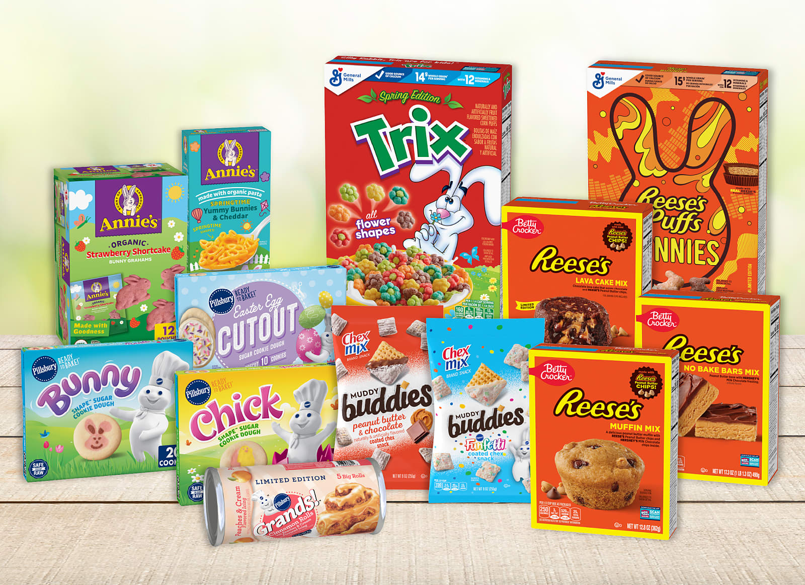 General Mills spring-themed snacks featuring Pillsbury, Betty Crocker, Annie's and more!